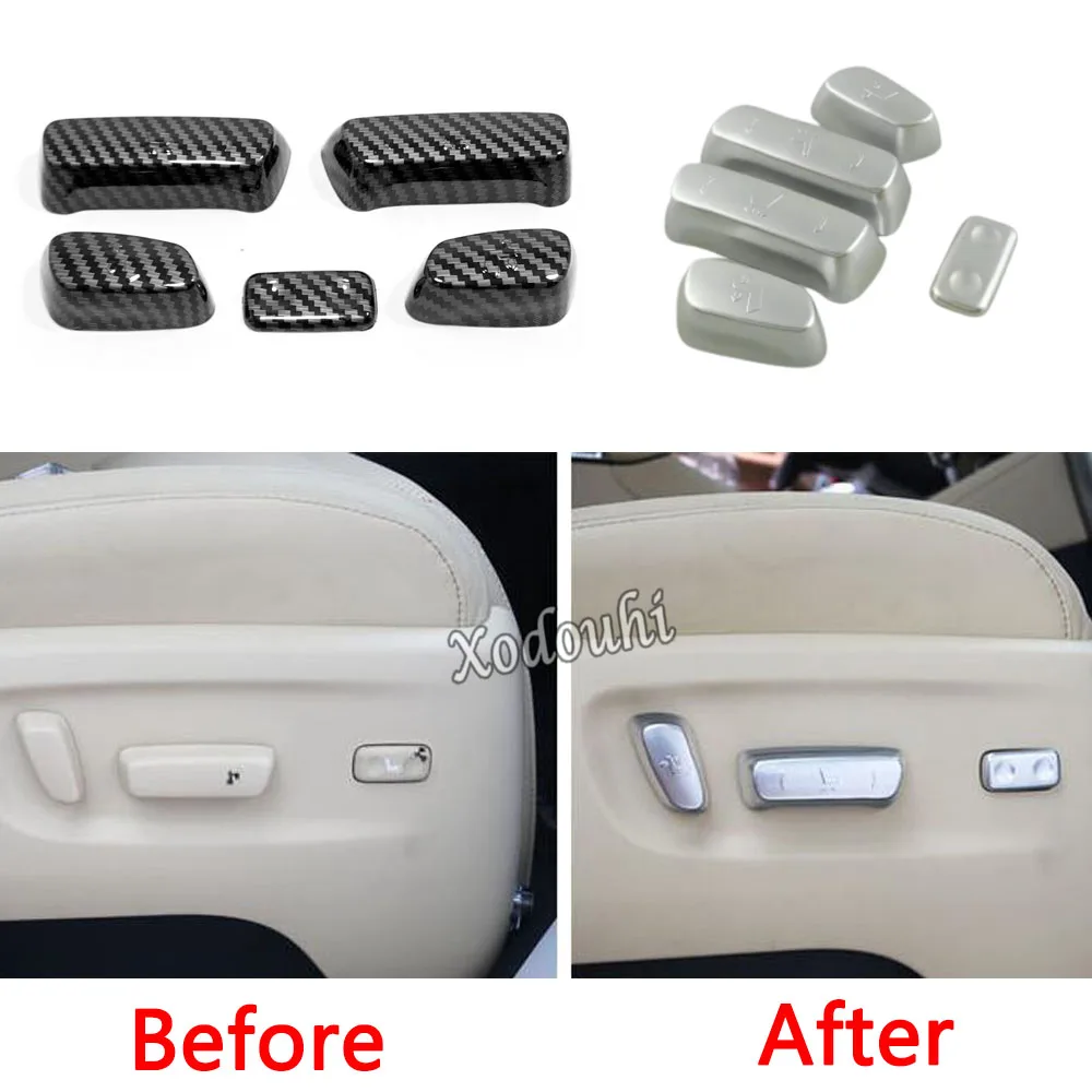 

Car Styling Cover ABS Plastic For Toyota Alphard Vellfire 2016 2017 2018 2019 2020 Seat Adjustment Knob Button Switch Trim 5PCs