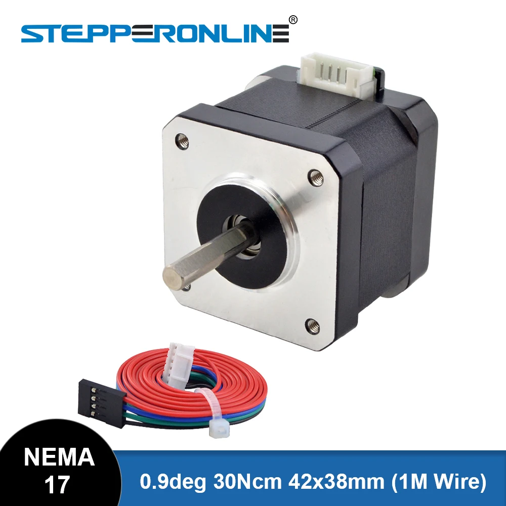 Stepper Motor STEPPERONLINE Nema 17 Stepper Motor 0.9deg 38mm 30Ncm 1.5A Nema17 Stepping Motor with 4-lead 1m Cable CNC 3D Printer/ Extruder