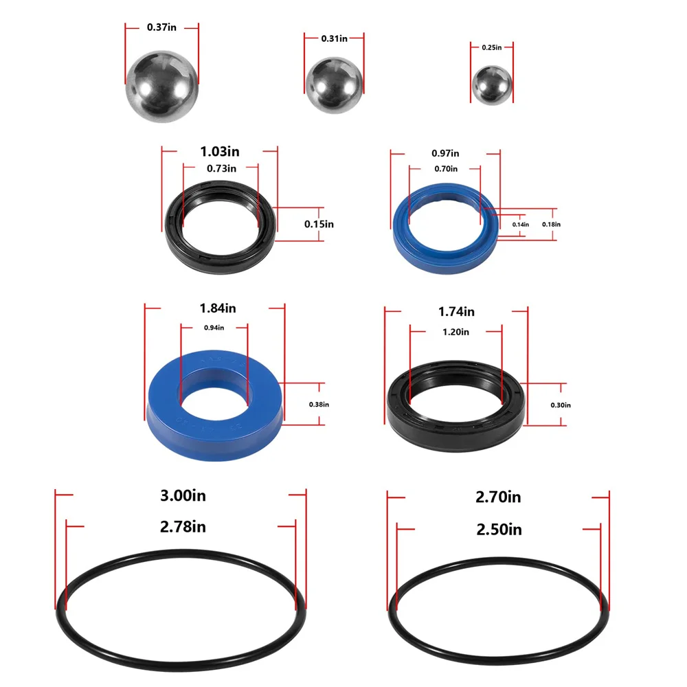 ANX 26Pcs/Set Floor Jack Seal Replacement Kit No.328.12291 for Sears Craftsman 3 Ton Floor Jack Replacement Part Hydraulic Tool
