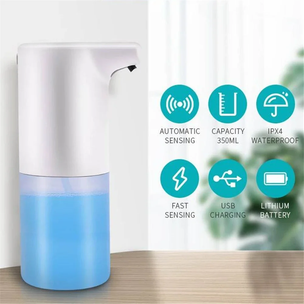 Soap Dispenser Automatic Sensor Foam Dispenser Touchless Type-C Charging Capacity Smart Liquid Soap Dispenser Infrared Sensor Soap