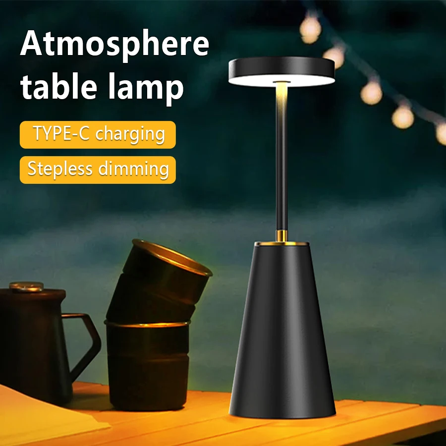 Table Lamp Cordless Colors Dimmable USB Rechargeable Touch