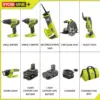 18V One+ Lithium Ion Combo Kit (6 Tools: Drill/Driver, Impact Driver, Reciprocating Saw, Circular Saw, Multi-Tool 2