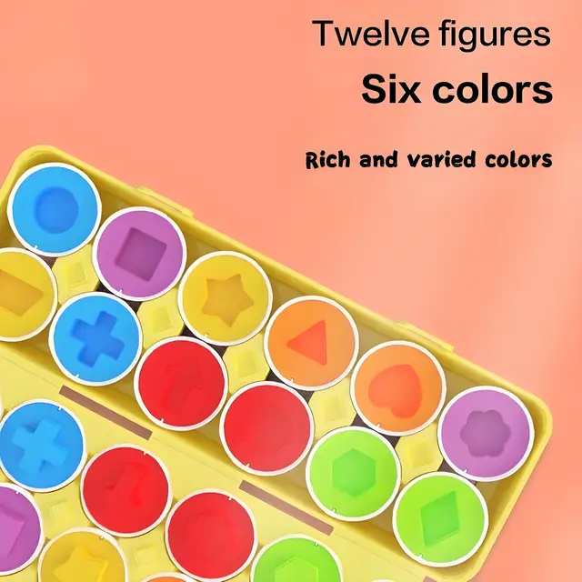 Smart Eggs Color & Shape Matching Montessori Puzzle Toy 4