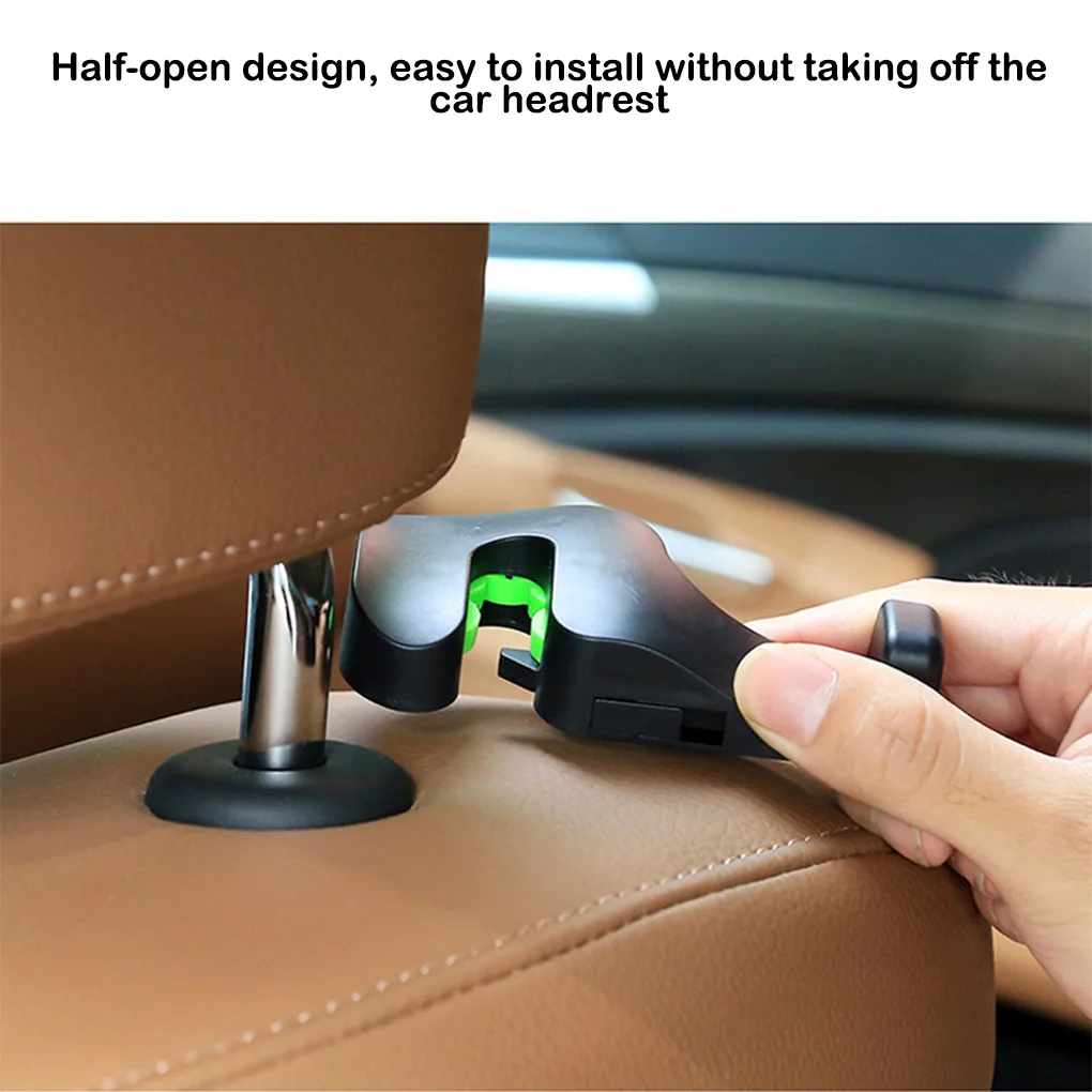 

2pcs Car Storage Hooks Multifunctional Headrest Hooks Hanger Grocery Bag