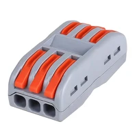 High Quality PCT-223 Quick Wire Connector 2-Position 3 in 3 Out Push-in Press Universal Hard Soft Cable Splice Terminal Block 5
