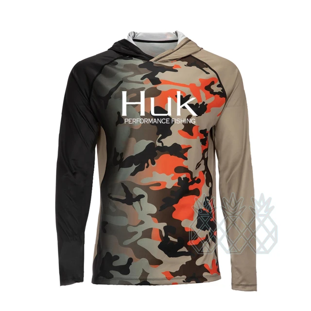 HUK Men Fishing Clothing Long Sleeve Hoodie Performance Shirts Outdoor  Sports Camisa De Pesca Anti-uv Breathable Fishing Jersey - AliExpress