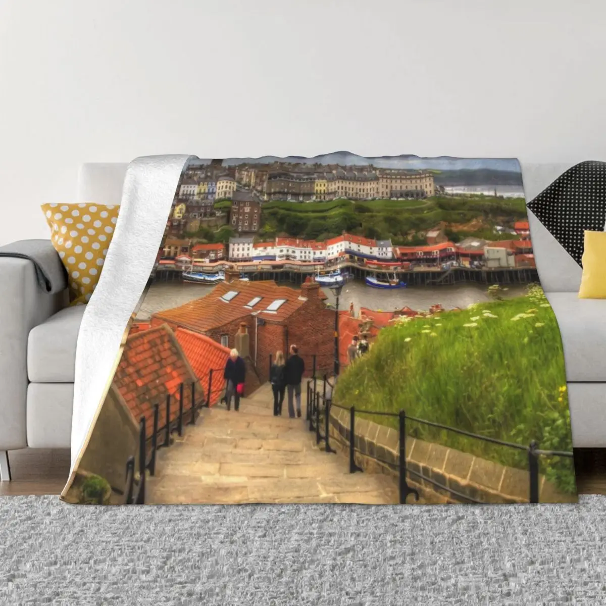 

Top of the Whitby Steps Throw Blanket Luxury Designer For Sofa Thin Blankets