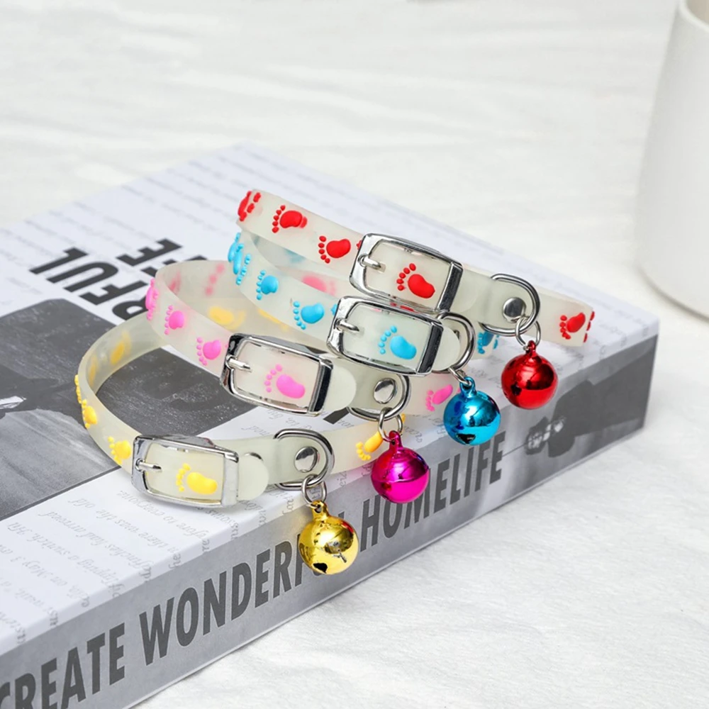 Title 10, Pet Dog Cat Glowing Collars with Bells Glow at ...