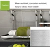 Stainless Steel Folding Hanging Dish Rack Draining Bowl Rack Plates Organizer Tableware Kitchen Storage Kitchen Organizer Shelf 6