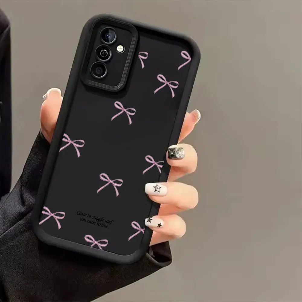 Pink Bow Soft TPU Anti-Drop Silicone Phone Case Cover