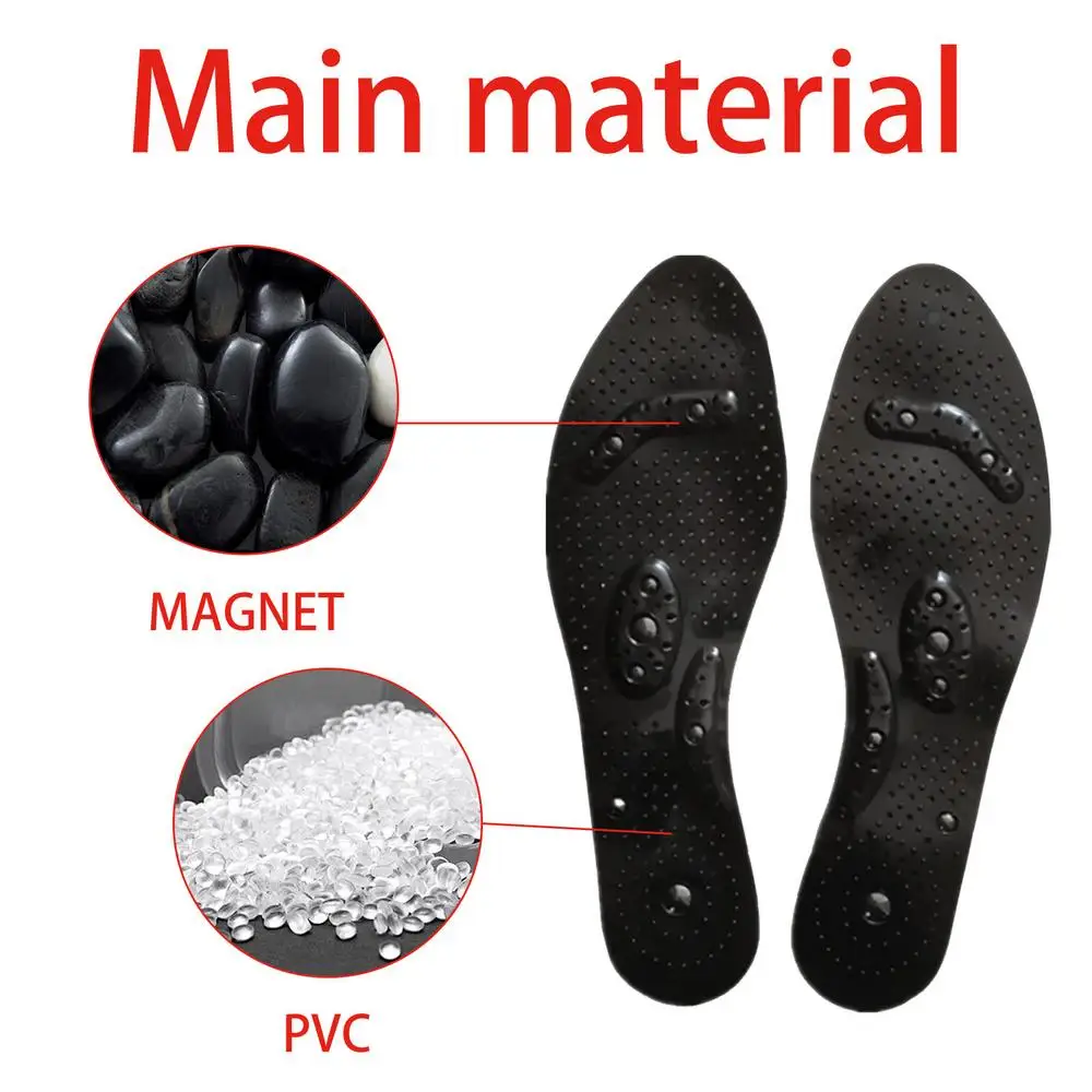 Magnetic Shoe Inserts Breathable Slimming Comfortable Foot Care Pad Work Boots Insoles Relaxing Feet Cushion Anti Fatigue Shoe