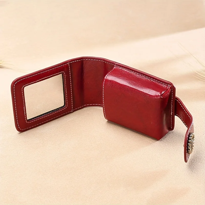 Elegant Mini Cosmetic Case with Mirror Portable Makeup Pouch with Snap Closure Versatile and Stylish for Daily Use and Travel 5
