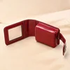 Elegant Mini Cosmetic Case with Mirror Portable Makeup Pouch with Snap Closure Versatile and Stylish for Daily Use and Travel 5