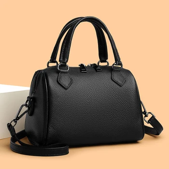 Borsa Tote in Vera Pelle 100% per Donna, Borse Firmate di Lusso in Pelle Bovina, Borse a Spalla e Tracolla da Donna, Borsa Messenger per il Pendolarismo