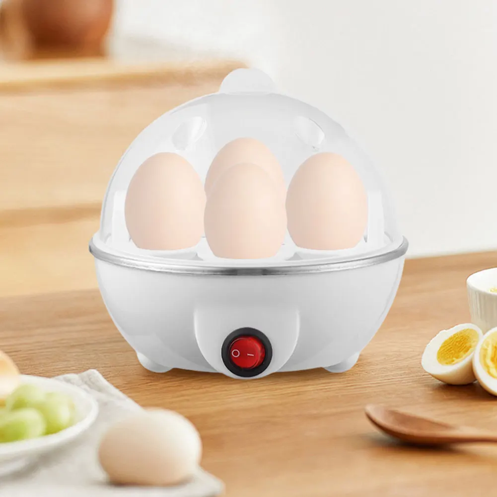 Electric Egg Cooker with Auto Shut-Off Feature and 7 Egg Capacity for Hard and Soft Boiled Eggs at Home