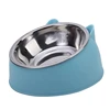 1pc Cat Bowl Lovely Creative Inclined Kitten Puppy Food Feeding Bowls Stainless Steel Cats Drinking Feeder Pet Dogs Cats Feeders 4