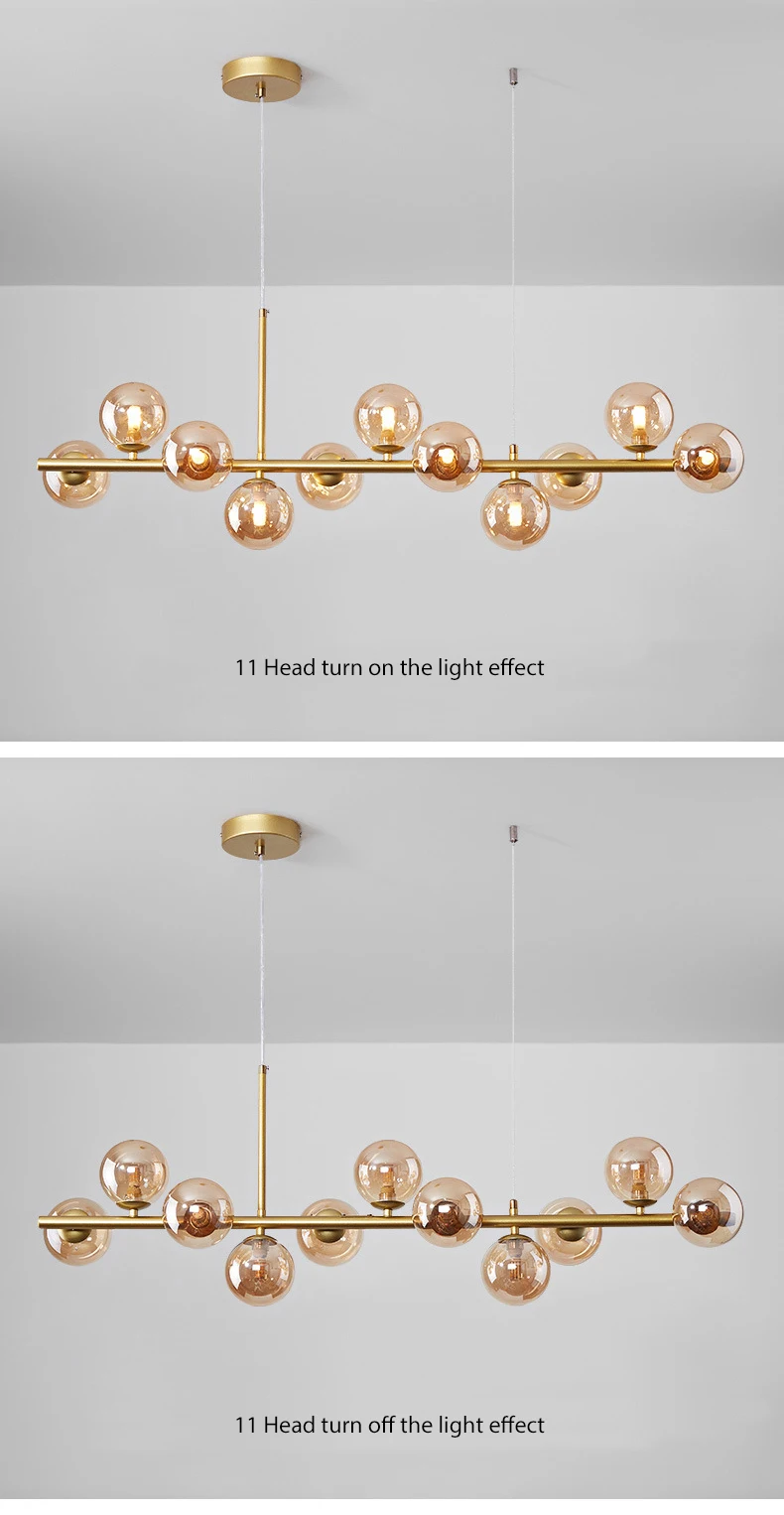 Dalton Modern Multi-Bulb Horizontal Chandelier, image size:790x1526