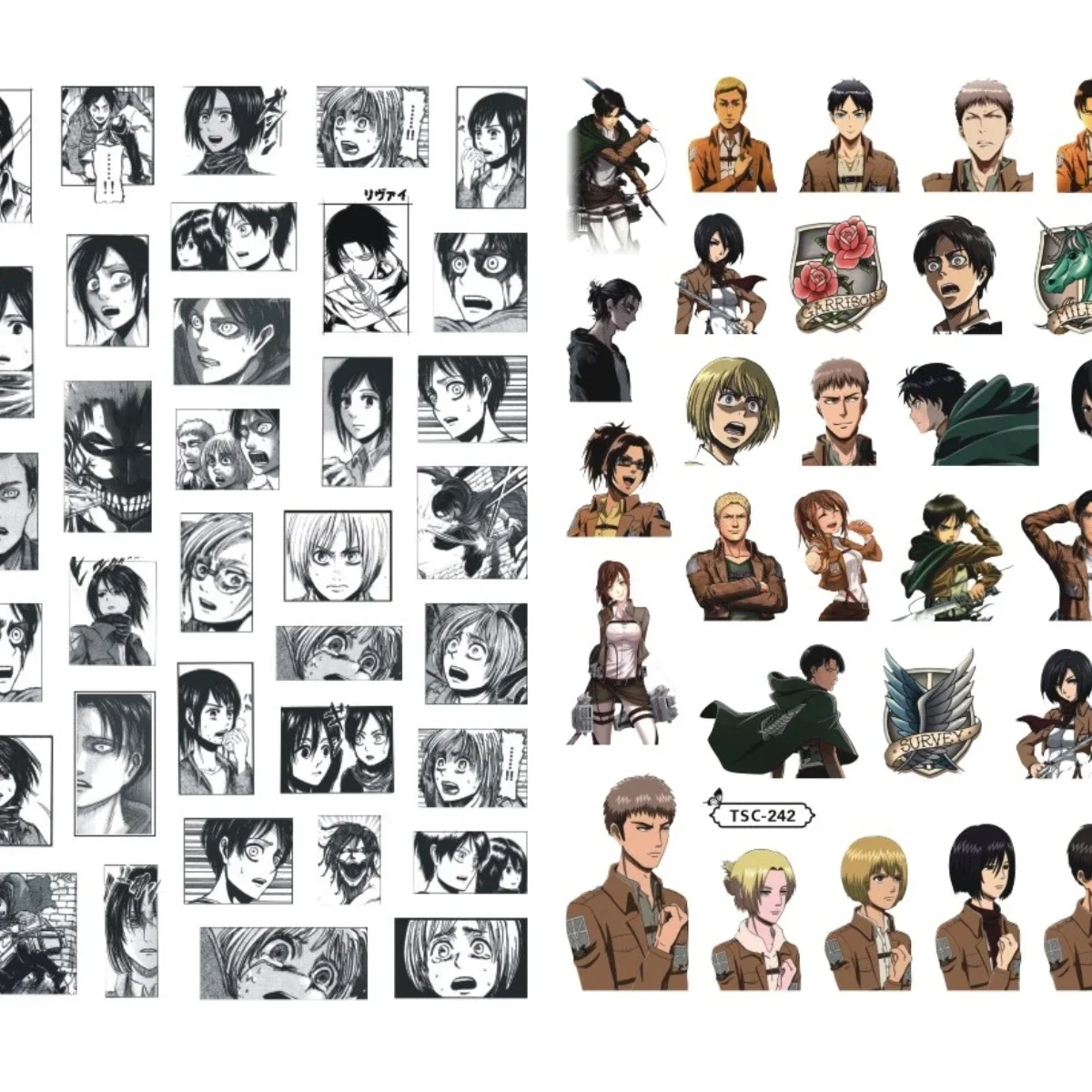 TSC-357 Attack Titan Anime Evangelion 3d nail art sticker stamp decal nail slider decor nail stickers,nail art tools,nail art decoration,nail decals