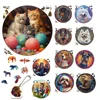 Puzzle Box Cat Series Aniaml Wooden Puzzles 3d Interesting Jigsaw for Adults Kids Birthday Christmas Gifts Intelligent Jigsaws 1
