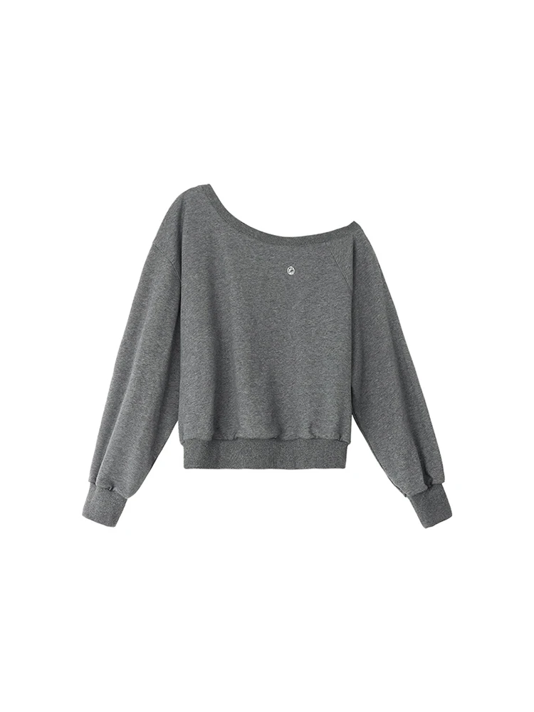 ay Long Sve oulder Bared Sweater Women's Loose Lazy Top Korean Sle Casual Comfortable Cotton Inner Liner Autumn New ...