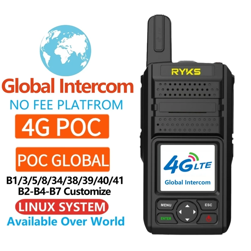 

Military global-POC（no fee） walkie talkie 4G long range radios Two way radio Phone Police Global intercom