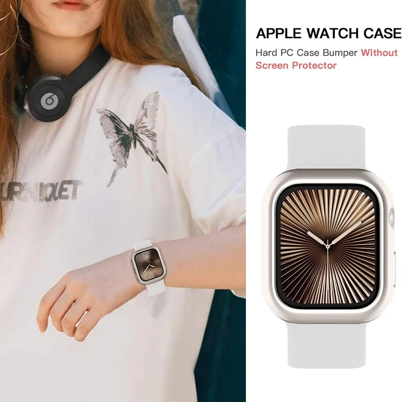 Matte Hard PC Protective Case for Apple Watch - Durable Bumper Frame Design