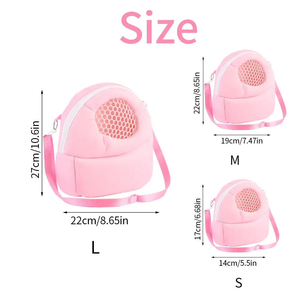 Hamster Travel Carrier Bag Chinchilla Guinea Pig Bunny Breathable Carrier Cage Warm Soft Travel Walking Small Animal pet carrier