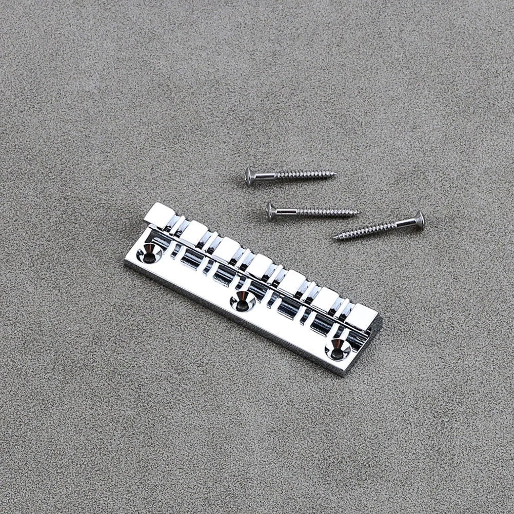 

12 Chrome Guitar Bridge Accesories Saddle Classical Electric Accessories Repair Kit Metal Acoustic