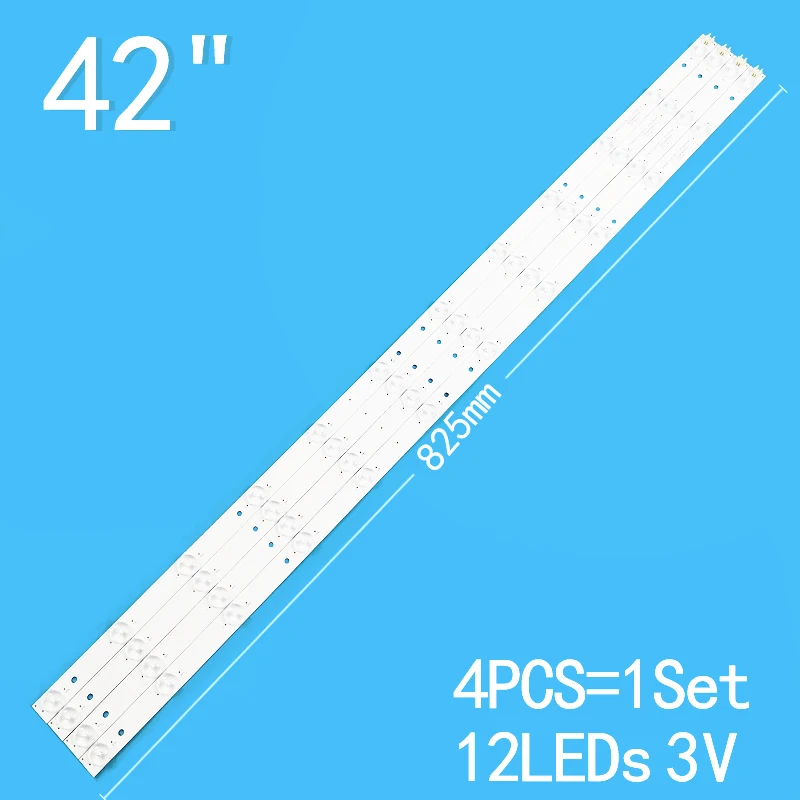 

1set=4pcs 12LEDs 6v 825mm for 42-inch LCD TV DH42D12-ZC14F-01 303DH420033 LEDZD42A backlight strip