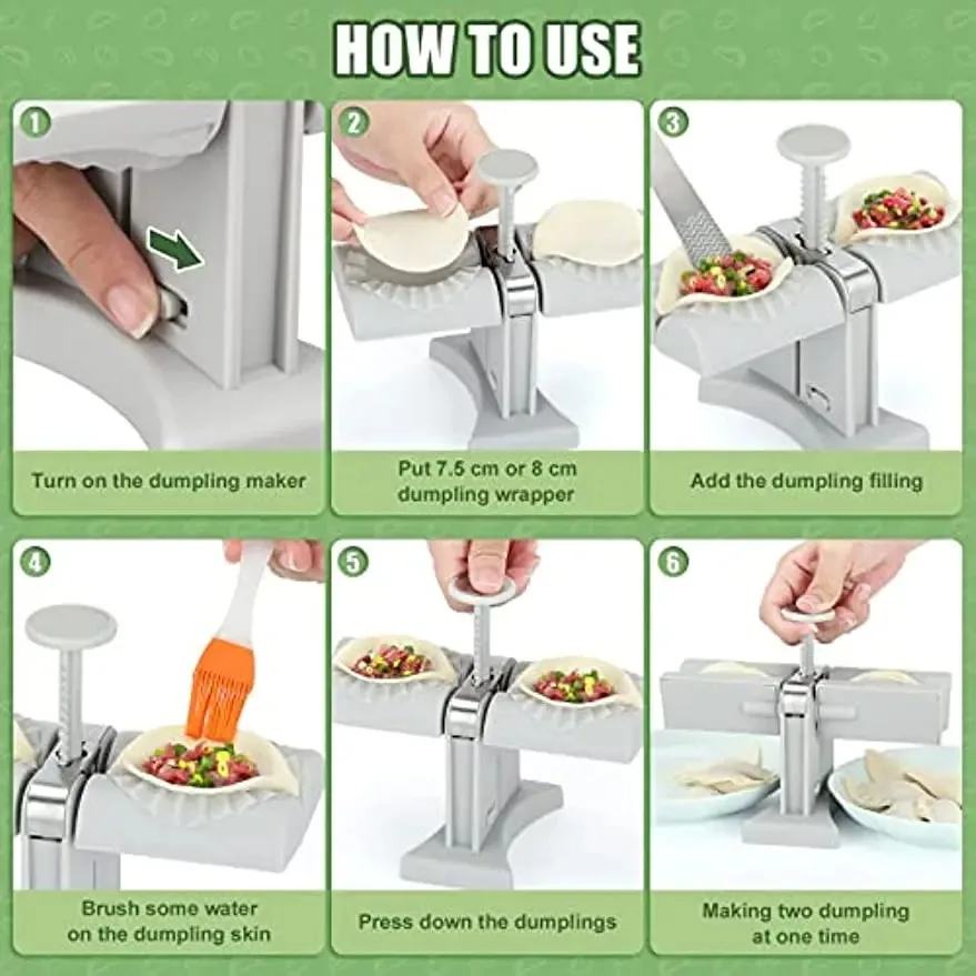 Dumpling Maker Press Double Head Kitchen Gadget Tool