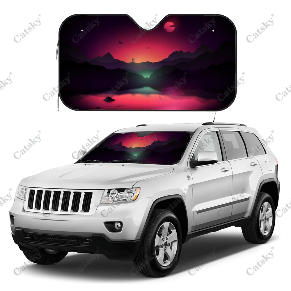 

Цифровые аксессуары для интерьера автомобиля, складной козырек от солнца на лобовое стекло, защита от УФ излучения для внедорожников