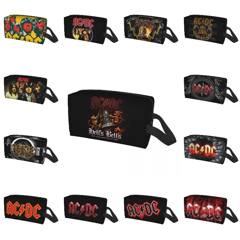 

Дорожная сумка для туалетных принадлежностей с логотипом AC DC Kawaii Rock And Roll, косметический Органайзер для макияжа для женщин, косметический набор для хранения