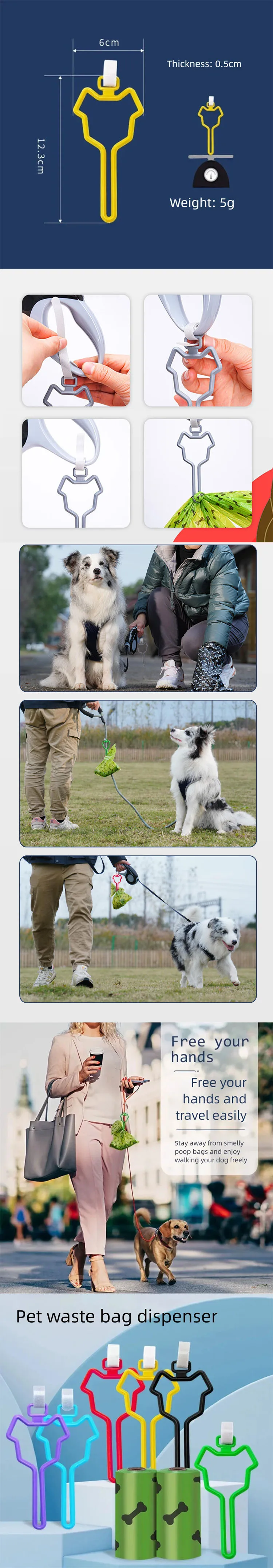 Hunde Kotbeutelspender Für Die Leine Hundekotbeutel Halterung_voghion.com
