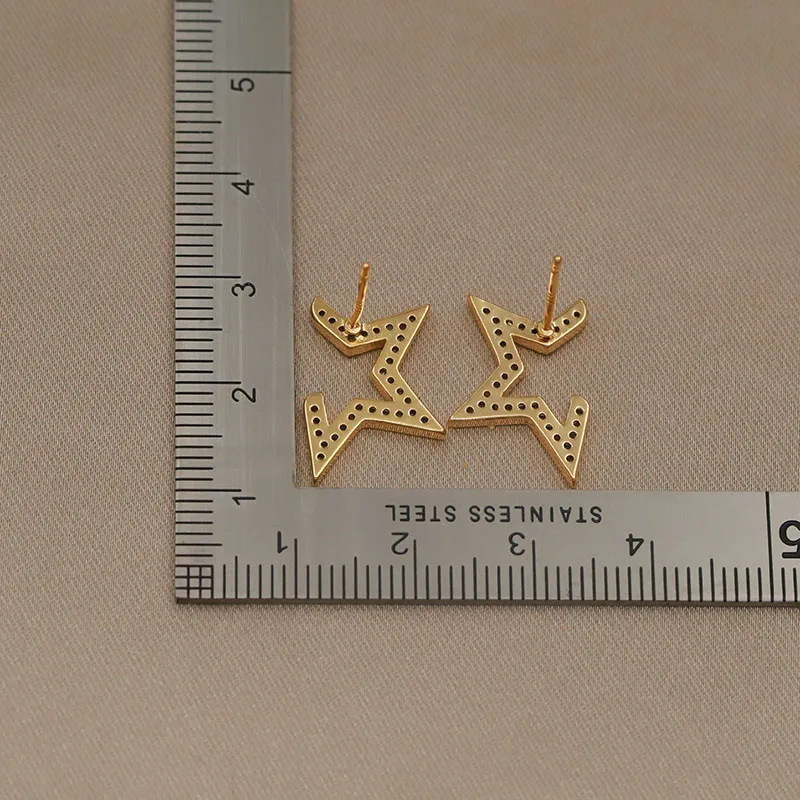 New Design Crystal Star Stud Earrings Fashion Brand Jewelry Zirconia Flower Earrings for Women Party Accessories - Image 6