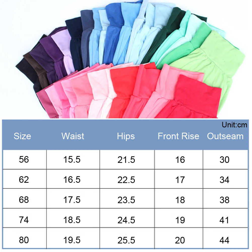 Description Picture 3 of itemUnisex Newborn Baby High Waist Pants,Cotton Solid Infant Boys Girls Casual Long Trousers,Harem Pantd,Toddler Kids Leggings