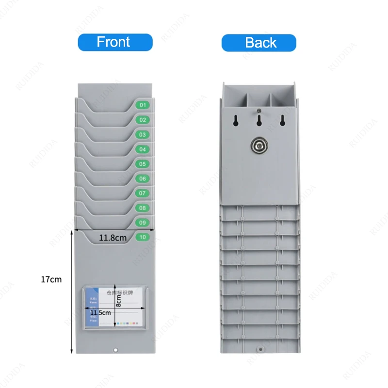 Time Card Holder Clock Cards Rack Clocking Plastic Stand for Time Recorder Electronic Attendance Machine