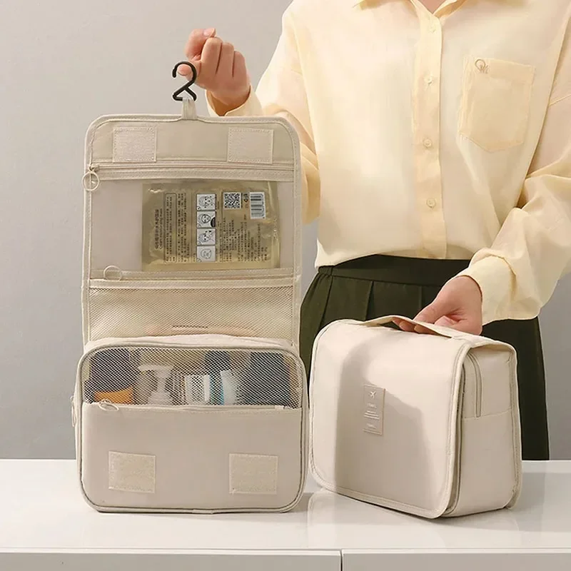 Borsa da Viaggio per Trucchi, Astuccio Portaoggetti per Articoli da Toeletta ad Alta Capacità, Organizer da Viaggio per Make-up, Borsa Beauty Impermeabile, Borsa da Bagno