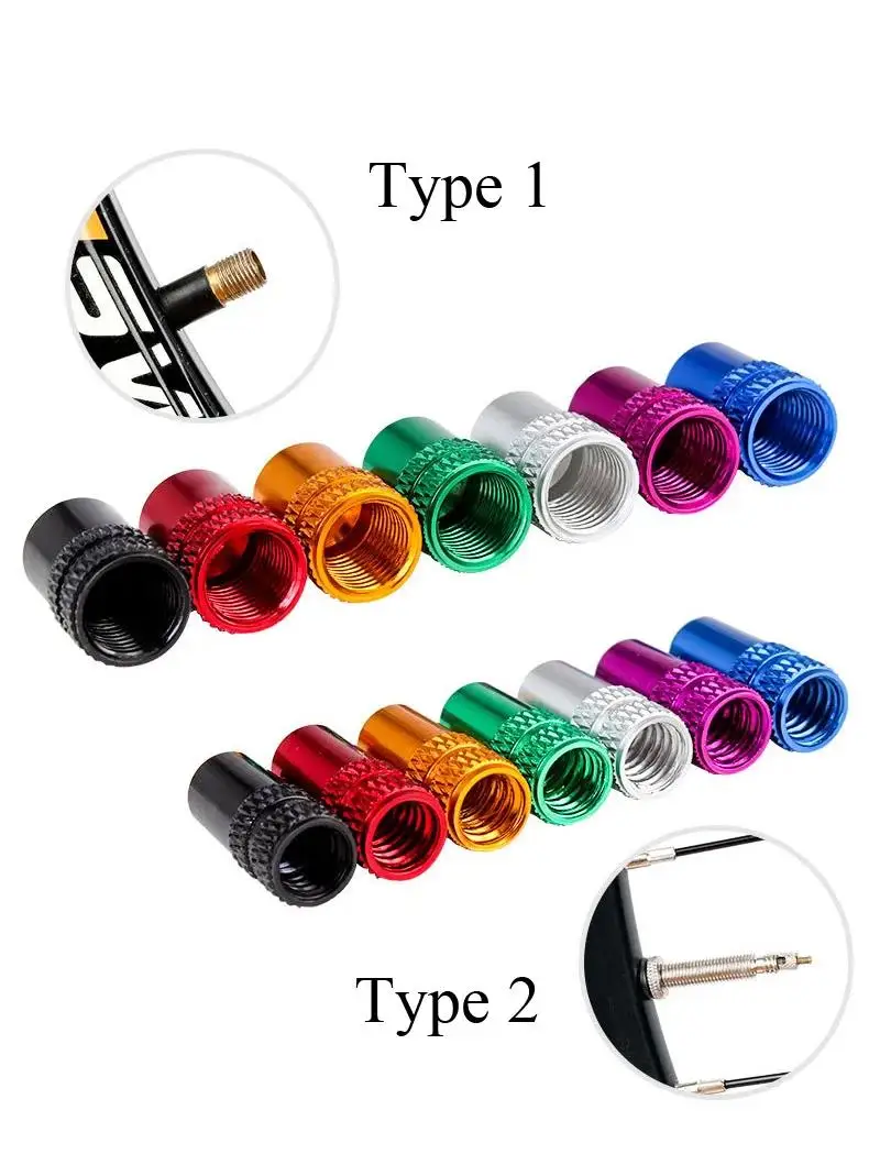 Bicycle Tire Valve Cap Aluminum Alloy Schrader/Presta Valve Core Lends Mtb Tubeless Cover 4/10 pcs bicycle tire valve cap bicycle valve cap valve cap valve caps