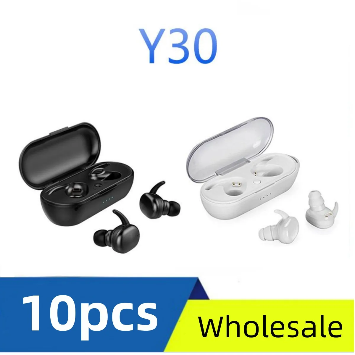 

10Pcs Wholesale Y30 TWS Wireless Headphones Bluetooth Earphone 5.0 Stereo Headset Earbuds with Microphone for Iphone Xiaomi