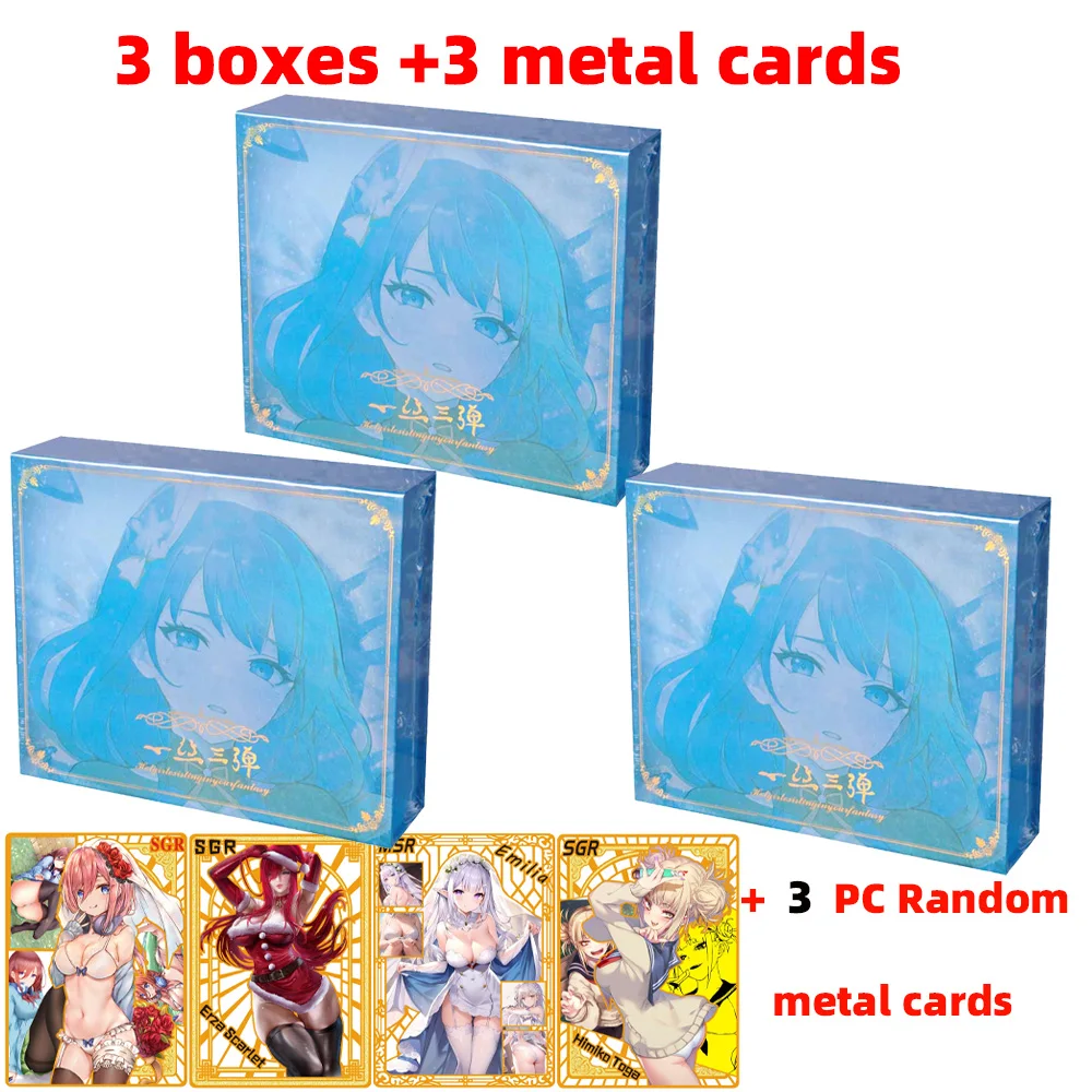 

Goddess Story Yisisantan Cards 3 boxes Waifu Sexy Girl Party Swimsuit Bikini Feast Booster Box Doujin Toy And Kids Hobby Gift