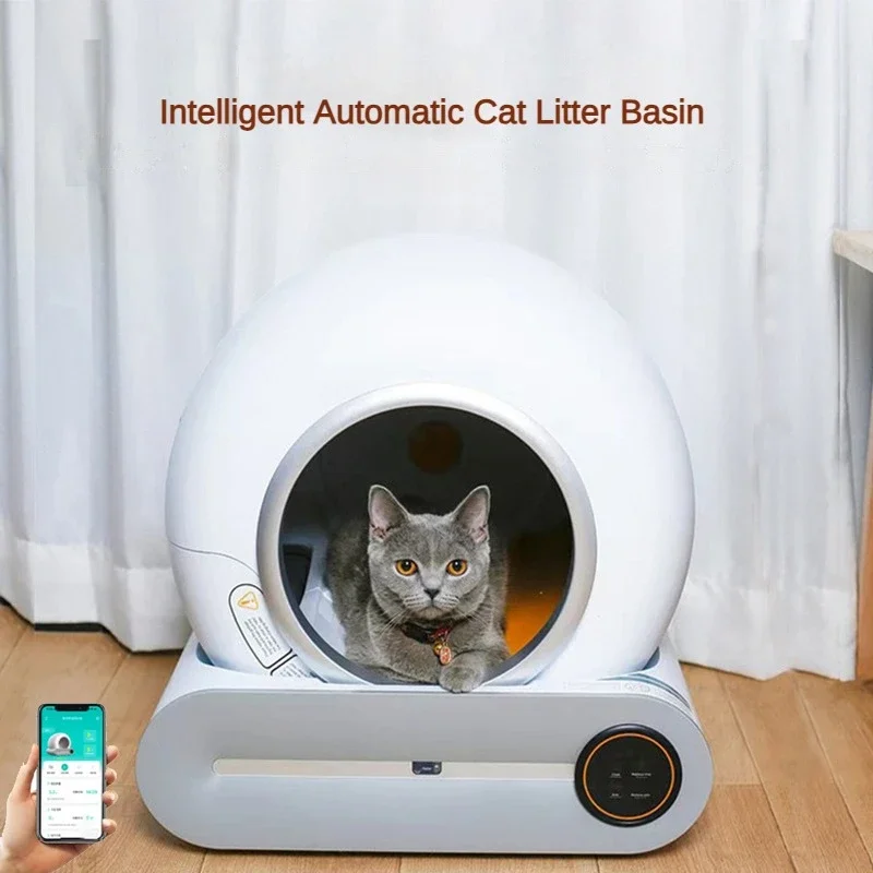 

65L Fully Automatic Smart Cat Toilet Self-cleaning APP Controlled Silent Splash-proof Easy-to-clean Cat Litter Box Pet Supplies