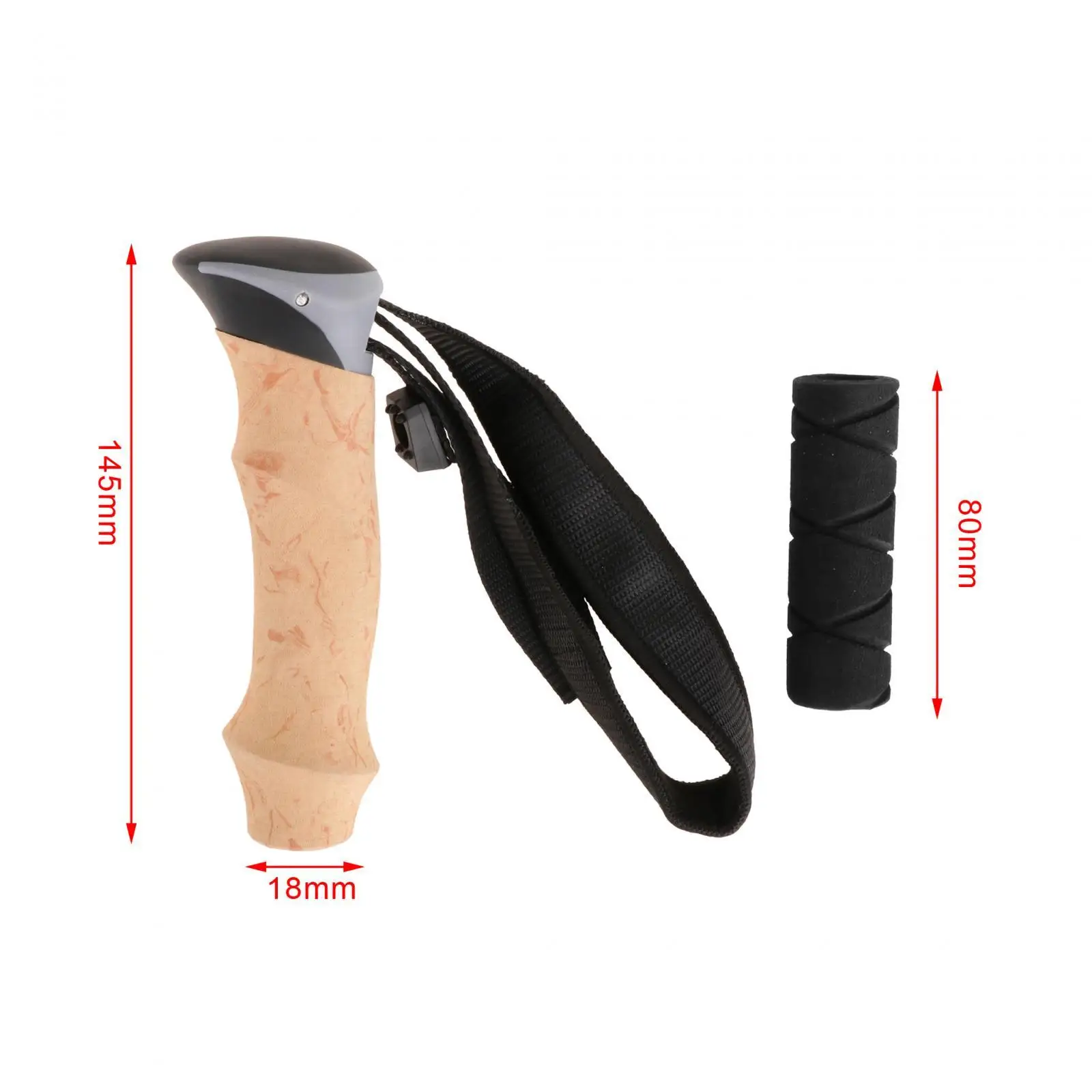 Trekking Pole Handle Lightweight with Hand Strap Attachment Converter Walking Trekking Pole Handle Lightweight with Hand Strap Attachment Converter Walking