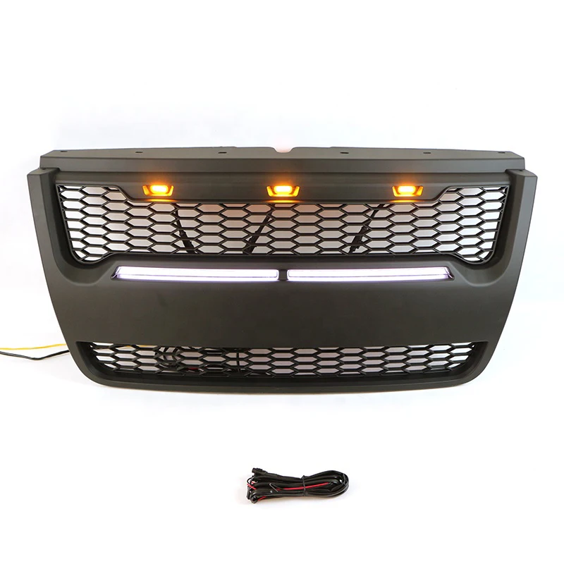 

Suitable for Ford Explorer 2006 2007 2008 2009 2010 Off Road Auto Parts Front Bumper Grill Car Grille with Lights