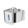 2.2L Automatic Cat Fountain Stainless Steel Pet Water Dispenser Silent Water Pump Circulation Filtering Visual Window 2