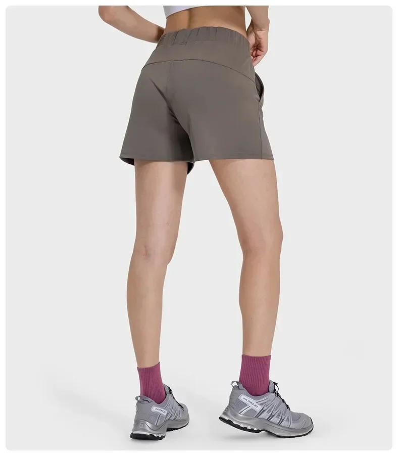 Lemon Mint Sense Water-cooled Quick-drying Breathable Outdoor Sports Running All-match Casual Three-point Shorts for Women