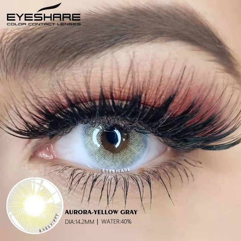 EYESHARE 1 Pair Color Contact Lenses for Eyes Beautiful Pupil Contact Lens Yearly Use Cosmetic Beauty Eye Lenses Colored Lenses