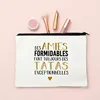French Print Makeup Bag Sister Tata Travel Neceser Toiletry Pouch Pregnancy Announcement Zipper Cosmetic Bag Tata Marraine Gift 5