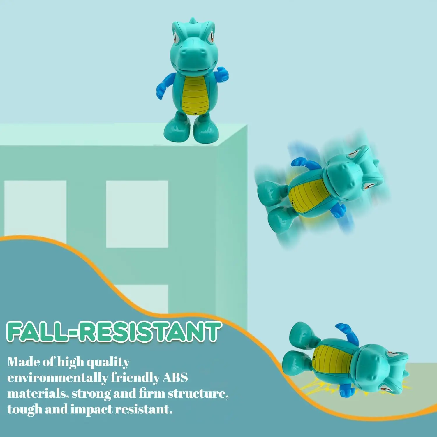Electric Dancing Dinosaur Swinging Simulation Model, Luminous Music, Children's Intelligence, Self provided Battery 4