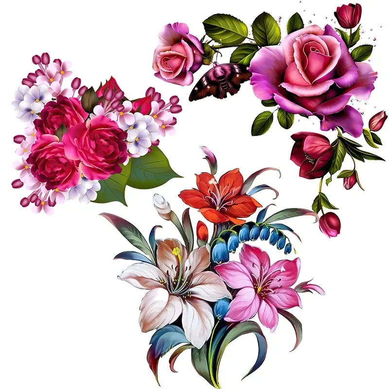 

J506# Car Sticker Gorgeous Bouquet Waterproof Vinyl Decal Car Accessories Decor Pegatinas Para Coche