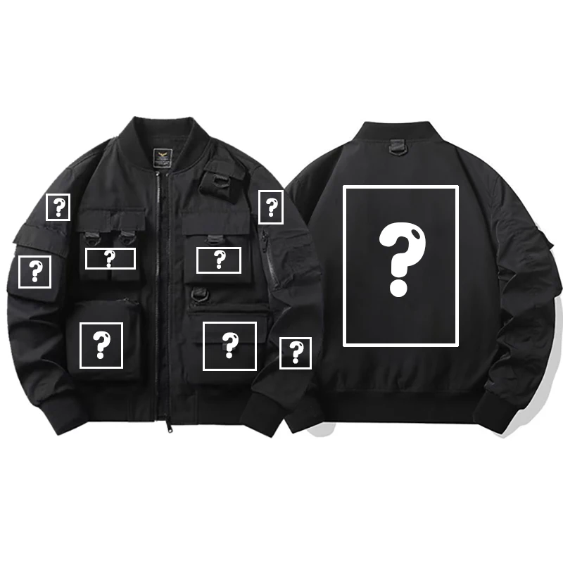 Custom Logo Waterproof Japanese Harajuku Gothic Male Urban Streetwear Y2k Techwear Coat Cyberpunk Bomber Jacket For Men